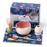 ChaseWind floral matcha bowl featuring petal-inspired design for smooth whisking
