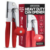 Chef Master heavy-duty can opener with ergonomic handle for comfortable use.