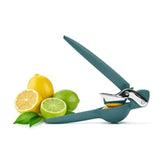 The Chef'n FreshForce lemon squeezer demonstrates dual-gear juice extraction for less effort.
