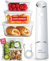 Chef Preserve compact vacuum sealer front view seals quickly for fresher meals