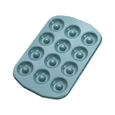 ChefMade donut pan 12-cavity green for even baking and quick release.