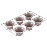 CHEFMADE Popover Cake Pan 6-cavity champagne gold for even baking