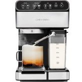 Chefman espresso machine with 15-bar pump for cafe style flavor.