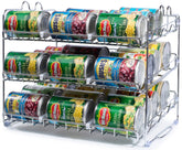 Che'mar can organizer on pantry shelf for easy access to 36 cans