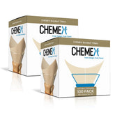 Chemex bonded filter natural square two-pack box for convenient brewing