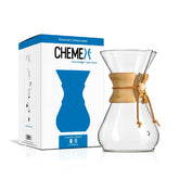 Chemex Classic 8-Cup pour image showcases the elegant pour-over setup for balanced, flavorful coffee