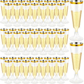 CHENGU two-piece champagne flutes assembly demonstrates secure fit for easy party toasts
