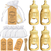 CHENGU popping bottle opener in gold finish for baby shower favors