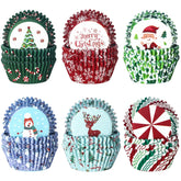 CHENGU Santa Claus cupcake liners add festive charm to holiday baking.