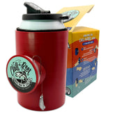 Chill-N-Reel US-made beer can cooler shown for durable outdoor use.