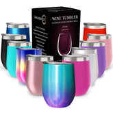 CHILLOUT LIFE mermaid sparkle tumbler with lid outdoors keeps drink cold