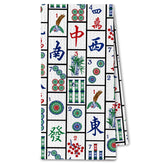 ChissNook Mahjong pattern towel for kitchen decor and daily drying.