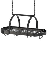 CHOEZON Hanging Pot Rack showcases ceiling mount design for clutter-free kitchen storage.