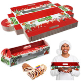 Cholemy Christmas bread box with window displays homemade treats clearly