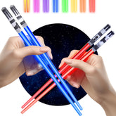 ChopSabers blue light-up chopsticks glow for vibrant sushi nights.