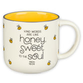 Christian Art Gifts mug with bees front view for cozy mornings