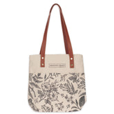 Christian Art Gifts floral tote front view with durable canvas for daily errands