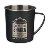 Christian Art Gifts Psalm 16:8 mug front view with bold engraving for daily inspiration