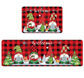 Christmas Snowman Kitchen Rug 16x23 enhances festive kitchen decor.