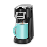 CHULUX Classic single-serve coffee maker front view, compact design ideal for desks.
