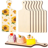 Chunful eight-piece mini wooden cutting boards with handles for stylish serving