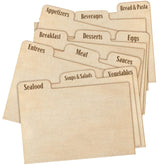 Chunful real wood recipe dividers show labeled organization for easy cooking reference.