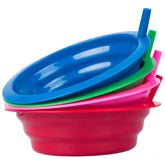 Cibi cereal bowls with red built-in straw for kids, spill-reducing design