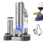 Circle Joy electric wine opener on charging base simplifying cork removal.