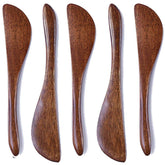 CISHNOU wood spreaders set of ten with natural finish for cheese and jams.
