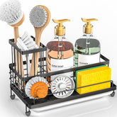 Cisily sink caddy with upgraded brush rack height for tall brushes
