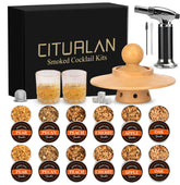 Citurlan whiskey smoker kit torch delivering rich, smoked cocktails at home.