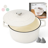 Ciwete 6 Qt Dutch Oven with lid for easy lifting and even heat distribution.