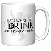 CJ Artisans Tyrion Lannister mug front view showcases dual-sided print for daily inspiration.