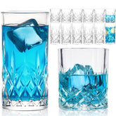 Claplante drinking glasses 12-piece crystal set for elegant entertaining at home.