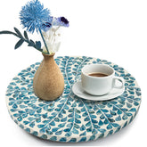 CLAYNIX Lazy Susan countertop with capiz inlay for elegant storage