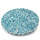 CLAYNIX Lazy Susan surface with mother-of-pearl inlay for elegant table organization.