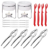 CLEABANKE crab crackers set with zinc alloy handles for effortless shell cracking.