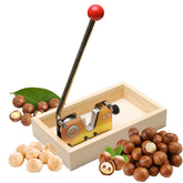 CLEABANKE nut crackers set with wood base for easy nut cracking