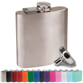 Clear Water 6oz hip flask with funnel for spill-free filling