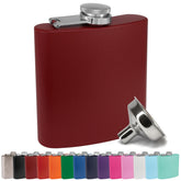 Clear Water Home Goods 6oz flask in matte maroon for on-the-go sipping