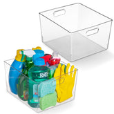 ClearSpace XL clear plastic storage bins in two-pack for pantry organization.
