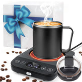 Clinuse coffee mug warmer with 16oz cup on desk for steady warmth