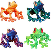 clould fitness 3d-printed magnetic frog front view, strong fridge magnet for notes