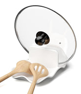 CLTIKACK spoon-lid rest top view keeps mess off counters and within easy reach