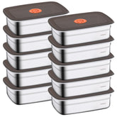 CLWVPCOT 10-pack stainless steel containers for meal prep and leftovers