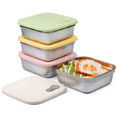 CLWVPCOT 4-pack sandwich containers with color-lid coding for quick meal identification.