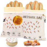 CMACAIV 3D beeswax bread bag closed with buckle for airtight freshness.