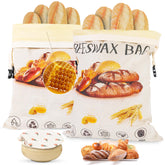 CMACAIV 3D beeswax bread bags with natural linen keep sourdough fresh longer.