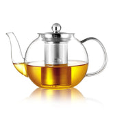 CNGLASS 40oz teapot with removable infuser for easy loose-leaf tea preparation at home.