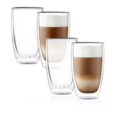 CNGLASS double-wall thermo mug 13.5 oz, side view, keeps hands cool while hot beverage stays warm